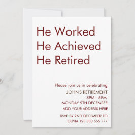 Hij werkte en bereikte zijn pensionering op maat kaart