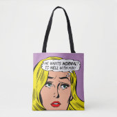 "Hij wil Normaal?" Canvas tas (Voorkant)