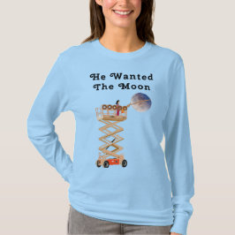 Hij wilde het Maan T-shirt