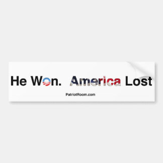 Hij wint. Amerika Verloren Bumpersticker
