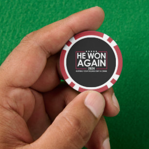 Hij won weer 2024 Trump inauguratie 2025 Poker Chips