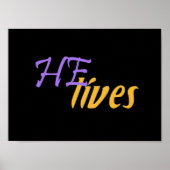 HIJ woont klein Poster (Voorkant)