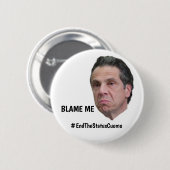 Hij wordt de schuld ronde button 5,7 cm (Voorkant /achterkant)