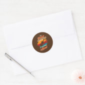 Hij wordt een legende Violin Player Birthday Ronde Sticker (Envelop)