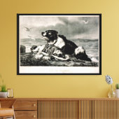 Hij wordt gered door en redt Dog Canvas Afdruk (Insitu (Woonkamer))