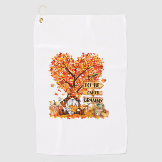 Hij wordt ook wel Grammy Gnome Herfst Thanksgivin Golfhanddoek