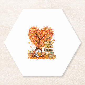 Hij wordt ook wel Grammy Gnome Herfst Thanksgivin Kartonnen Onderzetters