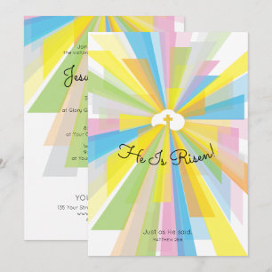 Hij wordt uitgezonden tijdens de paasservice kaart