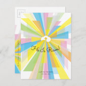 Hij wordt uitnodigen voor paasdiensten uitnodiging briefkaart (Voorkant / Achterkant)