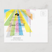 Hij wordt uitnodigen voor paasdiensten uitnodiging briefkaart (Achterkant)