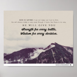 Hij zal altijd een manier maken poster