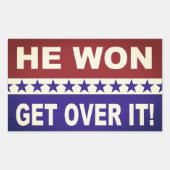 Hij zal er overheen komen! Stickers (Voorkant)