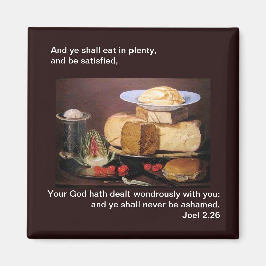 Hij zal eten in overvloed - magneet (Voorkant)