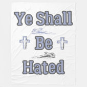 Hij zal gehaat worden Bijbelse citaat Fleece Deken (Voorkant)