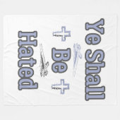 Hij zal gehaat worden Bijbelse citaat Fleece Deken (Voorkant (Horizontaal))