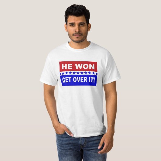 Hij zal het overwinnen. t-shirt (Voorkant volledig)