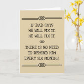 Hij zal het wel fiksen Grap Pap Kaart (Gele Bloem)