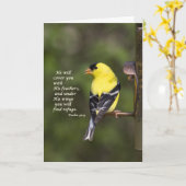 Hij zal je bedekken met zijn veren kaart (Gele Bloem)