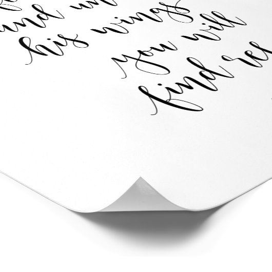 Hij zal je Hoesjes met zijn vaders, psalm 91:4 Poster (Hoek)