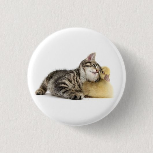 Hij zal je overal volgen. ronde button 3,2 cm (Voorkant)