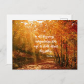 Hij zal je pad bijbel vers leiden briefkaart (Voorkant / Achterkant)