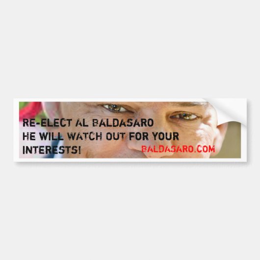 Hij zal je voor je eigen belangen uitzoeken. bumpersticker (Voorkant)