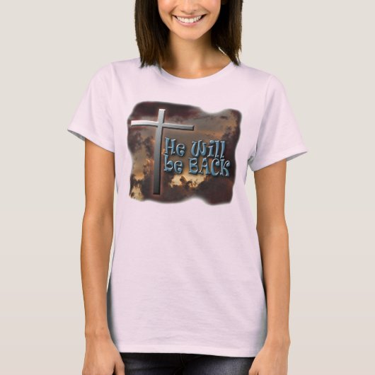 HIJ ZAL TERUG ZIJN T-SHIRT (Voorkant)