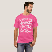 Hij zal uit vliegtuigen springen voor Tacos en Bee T-shirt (Voorkant volledig)