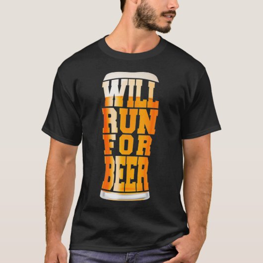 Hij zal voor de boer van de bier lopen. t-shirt (Voorkant)