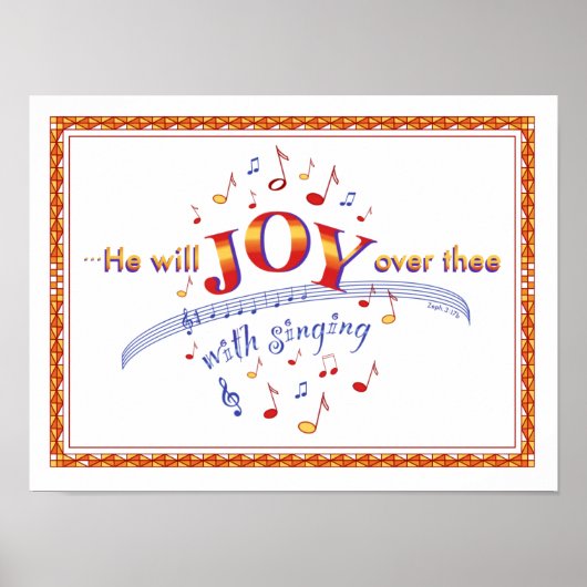 "Hij zal vrezen..." Bijbelprijsopgave met muziekno Poster (Voorkant)