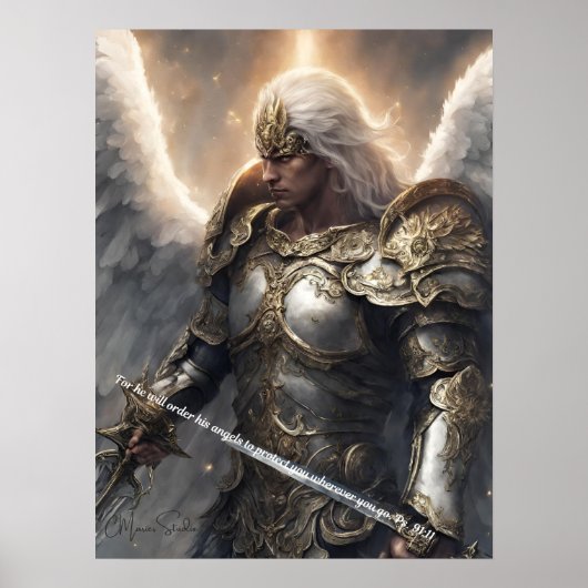 Hij zal Zijn engelen bevelen om u te beschermen. P Poster (Voorkant)