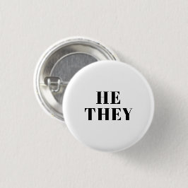 Hij, ze hebben de voorkeur gegeven aan Pronouns Lg Ronde Button 3,2 Cm