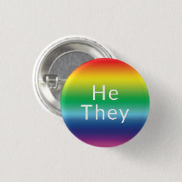 Hij, ze hebben een pride-regenboogkleur. ronde button 3,2 cm