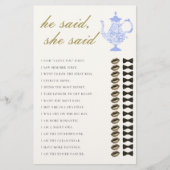 Hij zei dat bruidsthee China kant elegant is Flyer (Voorkant)