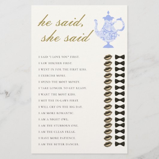 Hij zei dat bruidsthee China kant elegant is Flyer (Voorkant)