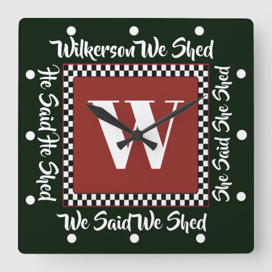 HIJ ZEI DAT WE HADDEN GEZEGD VIERKANTE KLOK (Voorkant)