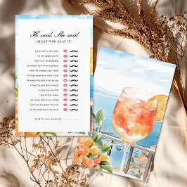 Hij zei dat ze Aperol Spritz Vrijgezellenfeest spe