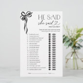 Hij zei dat ze Black Bow Vrijgezellenfeest spel ze (Staand voorkant)