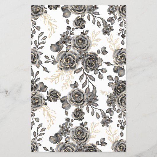 Hij zei dat ze Black Roos BridalShower Game Card z Flyer (Achterkant)