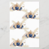 Hij zei dat ze BlueFlower Bridal ShowerGame Card Flyer (Achterkant)