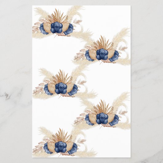 Hij zei dat ze BlueFlower Bridal ShowerGame Card Flyer (Achterkant)