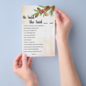 Hij zei dat ze de kerstkaart van het Vrijgezellenf Flyer (Hand)