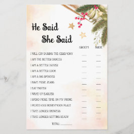 Hij zei dat ze de kerstkaart van het Vrijgezellenf Flyer