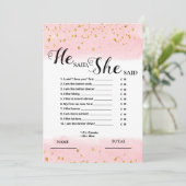 Hij zei dat ze de uitnodiging van de roze bridal z (Staand voorkant)