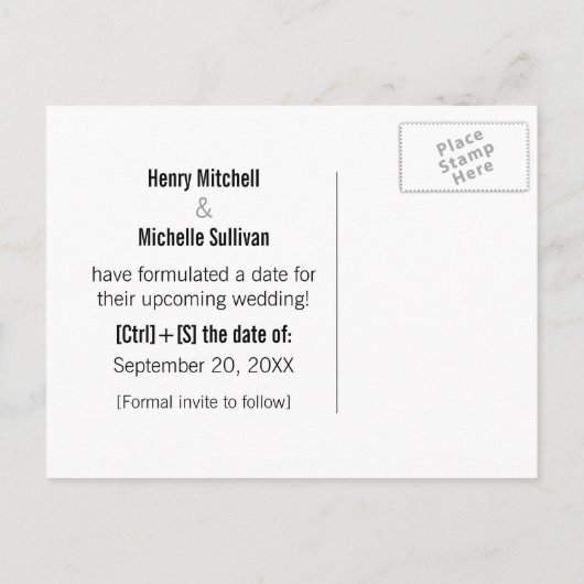 Hij zei dat ze een binaire code had gegeven om de  aankondigingskaart (Achterkant)