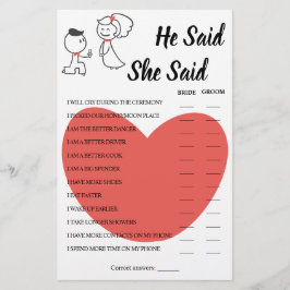 Hij zei dat ze een bruiloft met een paardenschoene flyer