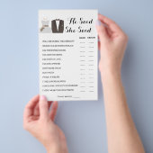 Hij zei dat ze een paar-schoenenkaartje zei flyer (Hand)