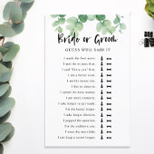 Hij zei dat ze Eucalyptus Vrijgezellenfeest Game z