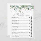 Hij zei dat ze Eucalyptus Vrijgezellenfeest Game z Informatiekaartje (Voorkant / Achterkant)