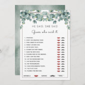 Hij zei dat ze Eucalyptus Vrijgezellenfeest spel i Kaart (Voorkant / Achterkant)